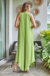 Shop_Style Junkiie_Green Double Georgette Round Tassel Detailed Jumpsuit  _at_Aza_Fashions