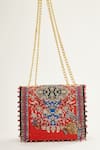 Shop_The Garnish Company_Red Kei Japanese Floral Print Sling Bag _at_Aza_Fashions