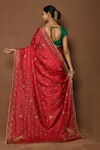 Shop_Samyukta Singhania_Pink Tussar Silk Paisley Pattern Saree _at_Aza_Fashions