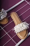 Shop_THE EPISODE_White Stones And Pipes Dainty Steps Embellished Flats _at_Aza_Fashions