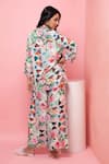 Shop_Rhe-Ana_Green Rayon Printed Pastel Floral Shawl Blazer Shirt And Pant Co-ord Set  _at_Aza_Fashions