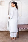 Shop_Gulabo Jaipur_White Cotton Lace Round Neck Arzu Floral Embroidered Kurta And Pant Set _at_Aza_Fashions