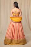 Shop_Masaba_Pink Pink, Yellow Wallflower Straight Print Lehenga Set_at_Aza_Fashions