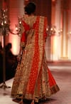 Shop_Preeti S Kapoor_Red Dupatta Net, Anarkali And Jacket Silk Anarkali Scoop, Embroidered & Set _at_Aza_Fashions