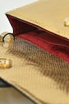 Shop_SAURAV GHOSH_Gold Textured Mammoth Leather Bag _at_Aza_Fashions