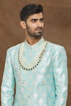 Shop_Arihant Rai Sinha_Green Leaf Embellished Layered Mala _at_Aza_Fashions