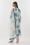 Shop_Amisha Kothari_Ivory Cotton, Organza, Cut Work, Floral Printed Kurta Set With Dupatta _at_Aza_Fashions