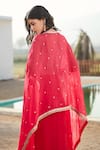 Shop_Basanti - Kapde Aur Koffee_Pink Cape- Viscose Organza Embroidery Zari Cape Placement And Draped Skirt Set _at_Aza_Fashions