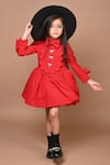 Shop_Hoity Moppet_Red Crepe, Satin Bows Imported Dress _at_Aza_Fashions
