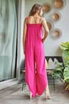 Shop_Style Junkiie_Pink Double Georgette Ornamentation Jumpsuit  _at_Aza_Fashions