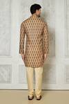 Shop_Samyukta Singhania_Beige Cotton Silk Print Spike Mandala Kurta Set_at_Aza_Fashions