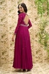 Shop_Aariyana Couture_Purple Anarkali-viscose Georgette Embroidered Sequin Bead And Work Anarkali Set _at_Aza_Fashions