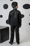 Shop_Ba Ba Baby clothing co_Black Suiting Embroidered Sequins Shawl Lapel Tuxedo Set_at_Aza_Fashions