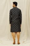 Shop_Arihant Rai Sinha_Black Handloom Cotton Print Straight Kurta _at_Aza_Fashions