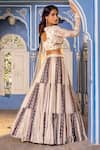 Shop_Suruchi Parakh_White Georgette Crepe Woven And Embroidered Floral Multi Panelled Lehenga Set _at_Aza_Fashions