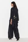 Shop_Febo6_Black Silk Embroidery Flower Vine Placement Trouser _at_Aza_Fashions