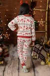 Shop_Fairies Forever_White 80% Cotton Christmas Pattern Night Suit Set  _at_Aza_Fashions