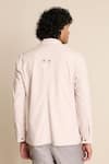 Shop_Gargee Designers_White Corduroy In Man Made Fibre Chalk Shacket Top _at_Aza_Fashions