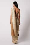 Shop_431-88 by Shweta Kapur_Gold Silk And Pleated Metallic Pre-draped Saree With Shivi Blouse  _at_Aza_Fashions