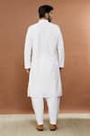 Shop_Aham-Vayam_White Cotton Sequins, Embroidery Ahimsa Kurta And Patiala Set _at_Aza_Fashions