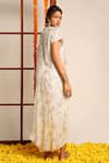 Shop_Style Junkiie_Ivory Crepe Embroidered Floral Round Wrap Tunic  _at_Aza_Fashions