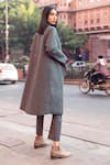 Shop_Gulabo Jaipur_Emerald Green Cotton Block Print Floral Kafia Coat And Pant Set For Women_at_Aza_Fashions
