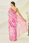 Shop_Naintara Bajaj_Pink Georgette Shibori Print Saree _at_Aza_Fashions