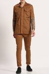 Buy_Son Of A Noble Snob_Brown Cotton Jacket_at_Aza_Fashions