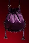 Shop_Aomidori Shimai_Purple Crystals And Bead Embellished New Light Potli Bag _at_Aza_Fashions