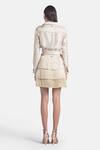 Shop_431-88 By Shweta Kapur_Beige Satin Fringe Layered Skirt _at_Aza_Fashions