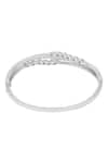 Shop_Sangeeta Boochra_Silver Plated Crystals Sana Cz Embellished Bracelet _at_Aza_Fashions