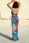 Shop_Tizzi_Blue Chiffon, Satin Medusa Pant_at_Aza_Fashions