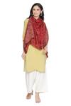 Shop Shingora Maroon Woven Jacquard Floral And Stripe Pattern Stole at Aza Fashions Shop_Shingora_Maroon Woven Jacquard Floral And Stripe Pattern Stole _at_Aza_Fashions