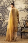 Shop_Kalista_Yellow Crepe, Georgette Embroidery, Cut Work, Asmee Printed Straight Kurta Set _at_Aza_Fashions