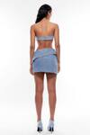 Shop_Deme by Gabriella_Blue Denim Blazer Lapel Collar And Corset Straight & Short Skirt Set _at_Aza_Fashions