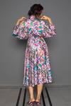 Shop_Redefine_Pink Cotton Silk Abstract V Neck Pattern Print Kimono Dress_at_Aza_Fashions