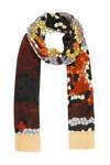 Shop_Shingora_Brown Woven Geometric Pattern Stole _at_Aza_Fashions