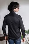Shop_Abkasa_Black Cotton Embroidery Michael Shirt _at_Aza_Fashions