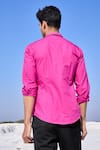Shop_Dash and Dot_Pink 100% Organic Cotton Regular Fit Shirt_at_Aza_Fashions