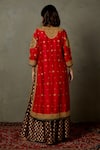 Shop_RI.Ritu Kumar_Red Kurta And Dupatta  Palazzo & Cotton Embroidered Dori Mandwi Set _at_Aza_Fashions