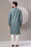 Shop_Kasbah_Blue Silk, Cotton Sequins, Embroidery Kurta Set _at_Aza_Fashions