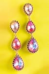 Buy_Ishhaara_Purple Crystals Embellished Drops _at_Aza_Fashions