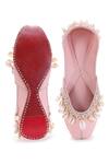 Shop_5elements_Pink Sea Shell Tassel Embellished Juttis _at_Aza_Fashions