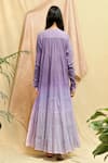 Shop Chambray & CO. Purple Cotton Embroidery Round Neck Ombre Maxi Dress at Aza Fashions Shop_Chambray & CO._Purple Cotton Embroidery Round Neck Ombre Maxi Dress _at_Aza_Fashions