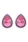 Shop_Isharya_Pink Crystals Bisou Embellished Studs_at_Aza_Fashions