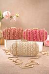 Shop_Amyra_Cream Floral Mirai Embroidered Clutch_at_Aza_Fashions