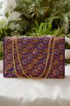 Shop_The Garnish Company_Purple Desan Printed Sling Bag _at_Aza_Fashions
