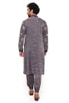 PS Men by Payal Singhal_Purple Georgette Embroidered Floral Kurta And Joggers Set _Online_at_Aza_Fashions