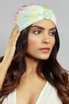 Buy_Hair Drama Co_White Tie Dye Hand Turban _at_Aza_Fashions