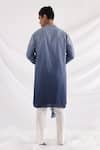 Shop Smriti By Anju Agarwal Blue Bamboo, Cotton Embroidery Overlap Ombre Kurta Set at Aza Fashions Shop_Smriti By Anju Agarwal_Blue Bamboo, Cotton Embroidery Overlap Ombre Kurta Set _at_Aza_Fashions